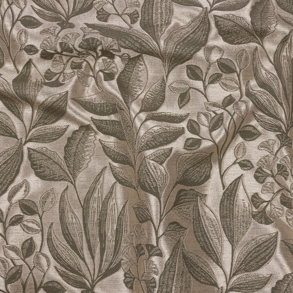 Metallic Drapery Jacquard – Pebble Lucent Leaves – British Imported Metallic Drapery Jacquard – Pebble Lucent Leaves – British Imported