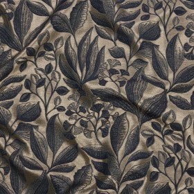 Metallic Drapery Jacquard – River Lucent Leaves – British Imported Metallic Drapery Jacquard – River Lucent Leaves – British Imported
