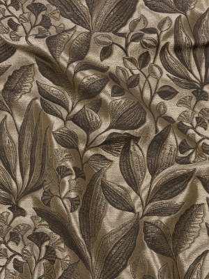 Metallic Drapery Jacquard – Truffle Lucent Leaves – British Imported Metallic Drapery Jacquard – Truffle Lucent Leaves – British Imported