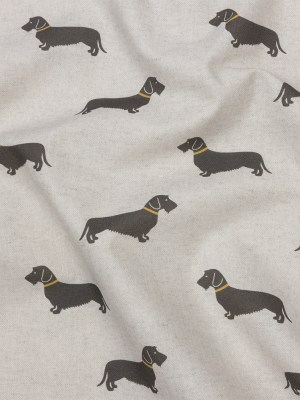 Cotton Canvas Print – Pebble Little Dogs – British Imported Cotton Canvas Print – Pebble Little Dogs – British Imported