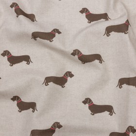 Cotton Canvas Print – Stone Little Dogs – British Imported Cotton Canvas Print – Stone Little Dogs – British Imported