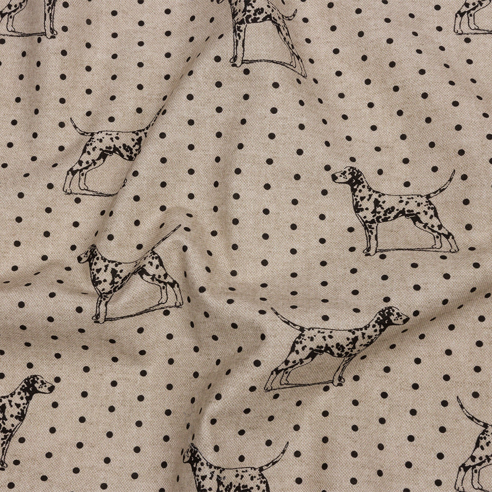 Cotton Canvas Print – Linen Dalmation Spots – British Imported Cotton Canvas Print – Linen Dalmation Spots – British Imported