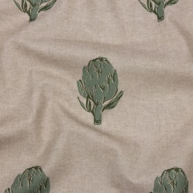 Cotton Canvas Print – Fern Artichokes – British Imported Cotton Canvas Print – Fern Artichokes – British Imported