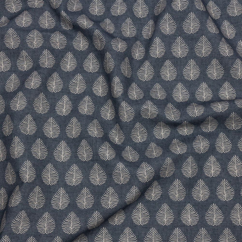 Cotton Canvas Print – Indigo Leaves – British Imported Cotton Canvas Print – Indigo Leaves – British Imported