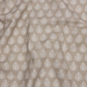 Cotton Canvas Print – Linen Leaves – British Imported Cotton Canvas Print – Linen Leaves – British Imported
