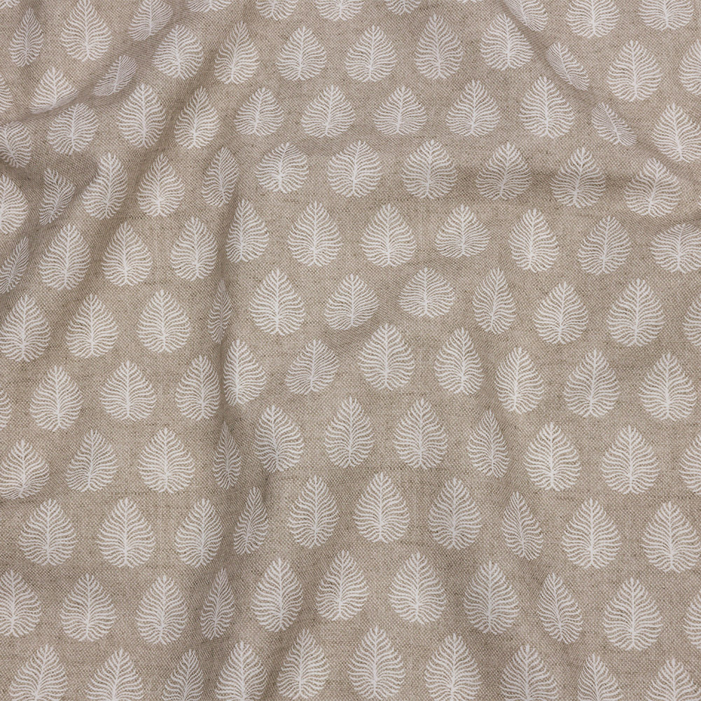 Cotton Canvas Print – Linen Leaves – British Imported Cotton Canvas Print – Linen Leaves – British Imported