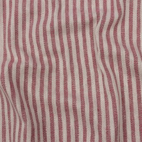 Cotton and Polyester Woven – Raspberry – Raised Stripes – British Imported Cotton and Polyester Woven – Raspberry – Raised Stripes – British Imported