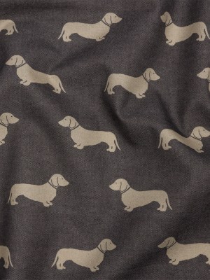 Cotton Canvas Print – Smoke Dachshunds – British Imported Cotton Canvas Print – Smoke Dachshunds – British Imported