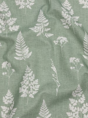 Cotton Canvas Print – Sage Botanical Silhouettes – British Imported Cotton Canvas Print – Sage Botanical Silhouettes – British Imported