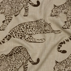 Flocked Polyester Drapery Woven – Jute Jaguars – British Imported Flocked Polyester Drapery Woven – Jute Jaguars – British Imported
