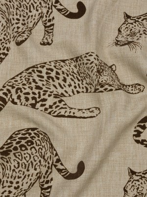 Flocked Polyester Drapery Woven – Jute Jaguars – British Imported Flocked Polyester Drapery Woven – Jute Jaguars – British Imported