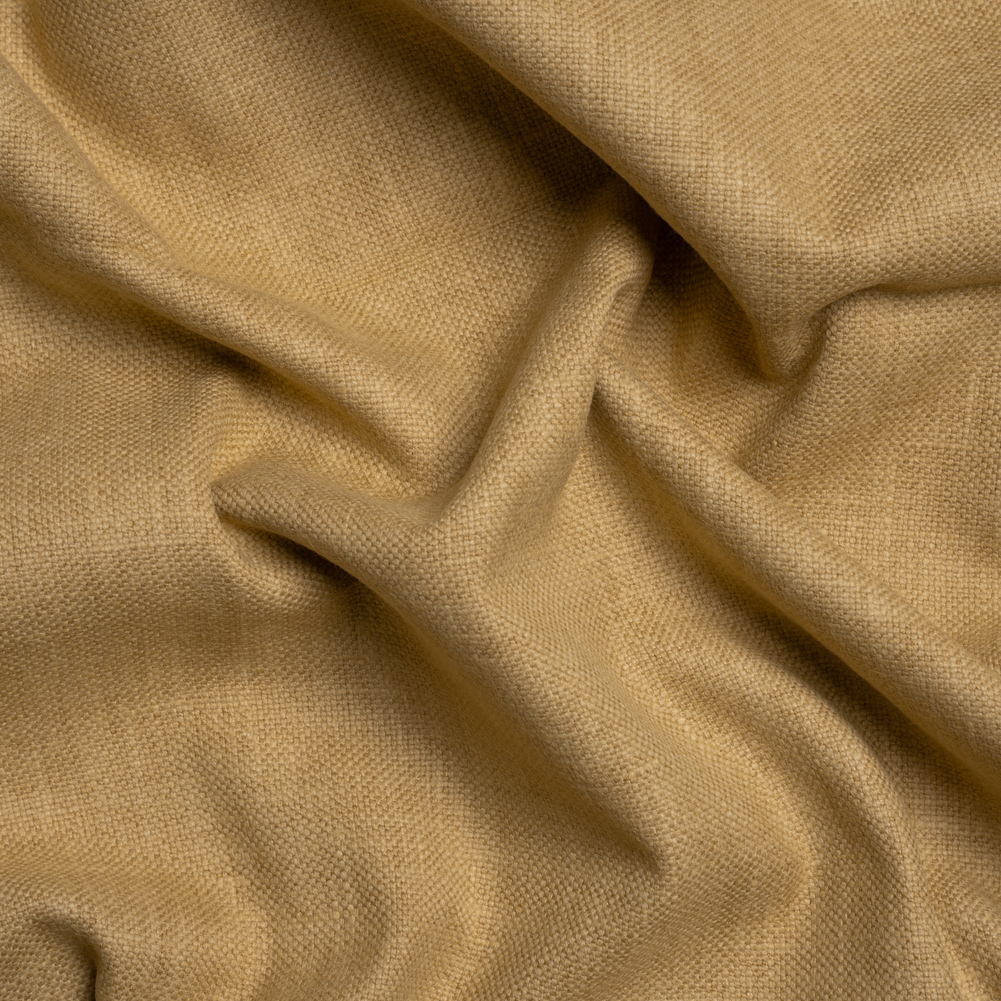 Slubbed Cotton and Polyester Woven – Gold – British Imported Slubbed Cotton and Polyester Woven – Gold – British Imported