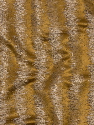 Satin-Faced Metallic Drapery Jacquard – Ochre Ikat Stripes – British Imported Satin-Faced Metallic Drapery Jacquard – Ochre Ikat Stripes – British Imported