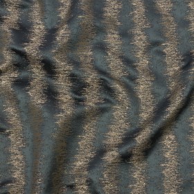 Satin-Faced Metallic Drapery Jacquard – River Ikat Stripes – British Imported Satin-Faced Metallic Drapery Jacquard – River Ikat Stripes – British Imported