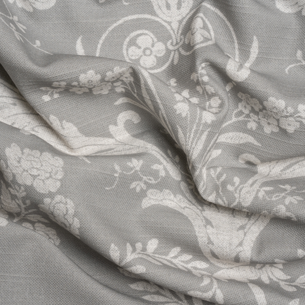 Cotton Canvas Print – Steel Scrolls and Leaves – British Imported Cotton Canvas Print – Steel Scrolls and Leaves – British Imported