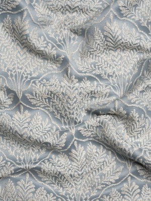 Metallic Drapery Jacquard – Wedgewood Leafy Fans – British Imported Metallic Drapery Jacquard – Wedgewood Leafy Fans – British Imported
