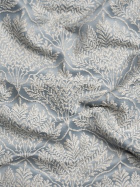 Metallic Drapery Jacquard – Wedgewood Leafy Fans – British Imported Metallic Drapery Jacquard – Wedgewood Leafy Fans – British Imported