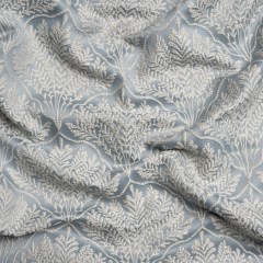 Metallic Drapery Jacquard – Wedgewood Leafy Fans – British Imported Metallic Drapery Jacquard – Wedgewood Leafy Fans – British Imported