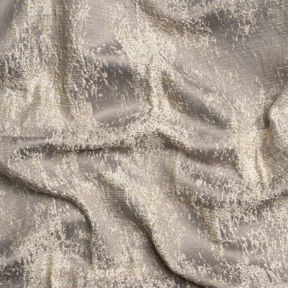 Metallic Drapery Jacquard – Dove Abstract – British Imported Metallic Drapery Jacquard – Dove Abstract – British Imported