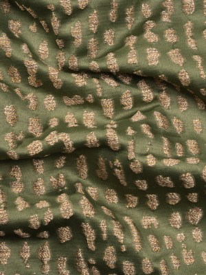 Metallic Drapery Jacquard – Olive Spotted Abstract – British Imported Metallic Drapery Jacquard – Olive Spotted Abstract – British Imported