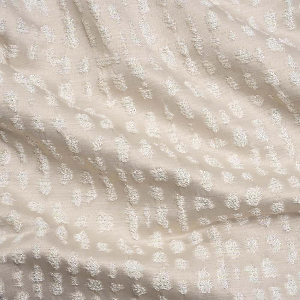 Metallic Drapery Jacquard – Porcelain Spotted Abstract – British Imported Metallic Drapery Jacquard – Porcelain Spotted Abstract – British Imported