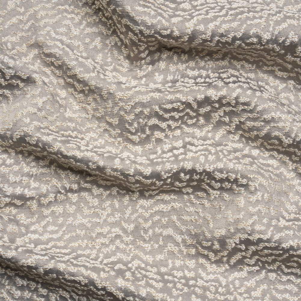 Metallic Drapery Jacquard – Dove Mottled – British Imported Metallic Drapery Jacquard – Dove Mottled – British Imported