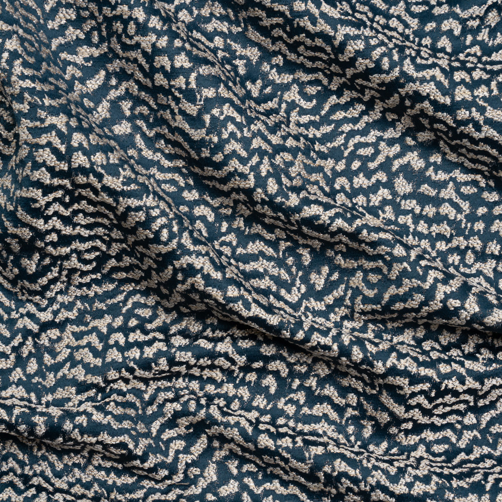Metallic Drapery Jacquard – Ink Mottled – British Imported Metallic Drapery Jacquard – Ink Mottled – British Imported