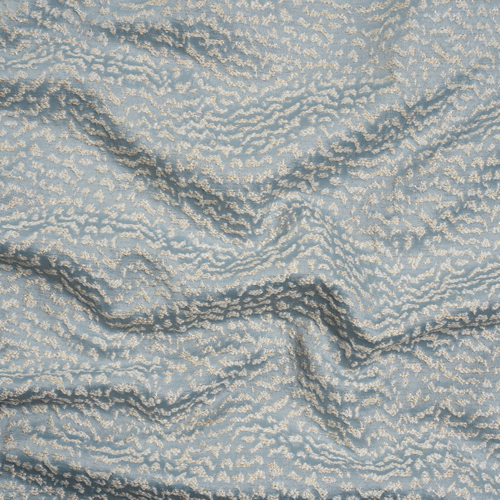 Metallic Drapery Jacquard – Wedgewood Mottled – British Imported Metallic Drapery Jacquard – Wedgewood Mottled – British Imported