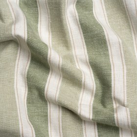 Slubbed Cotton Blend Woven – Sage Wide Stripes – British Imported Slubbed Cotton Blend Woven – Sage Wide Stripes – British Imported
