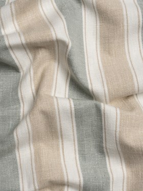 Slubbed Cotton Blend Woven – Seafoam Wide Stripes – British Imported Slubbed Cotton Blend Woven – Seafoam Wide Stripes – British Imported
