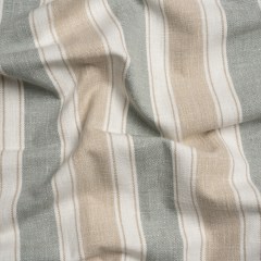 Slubbed Cotton Blend Woven – Seafoam Wide Stripes – British Imported Slubbed Cotton Blend Woven – Seafoam Wide Stripes – British Imported