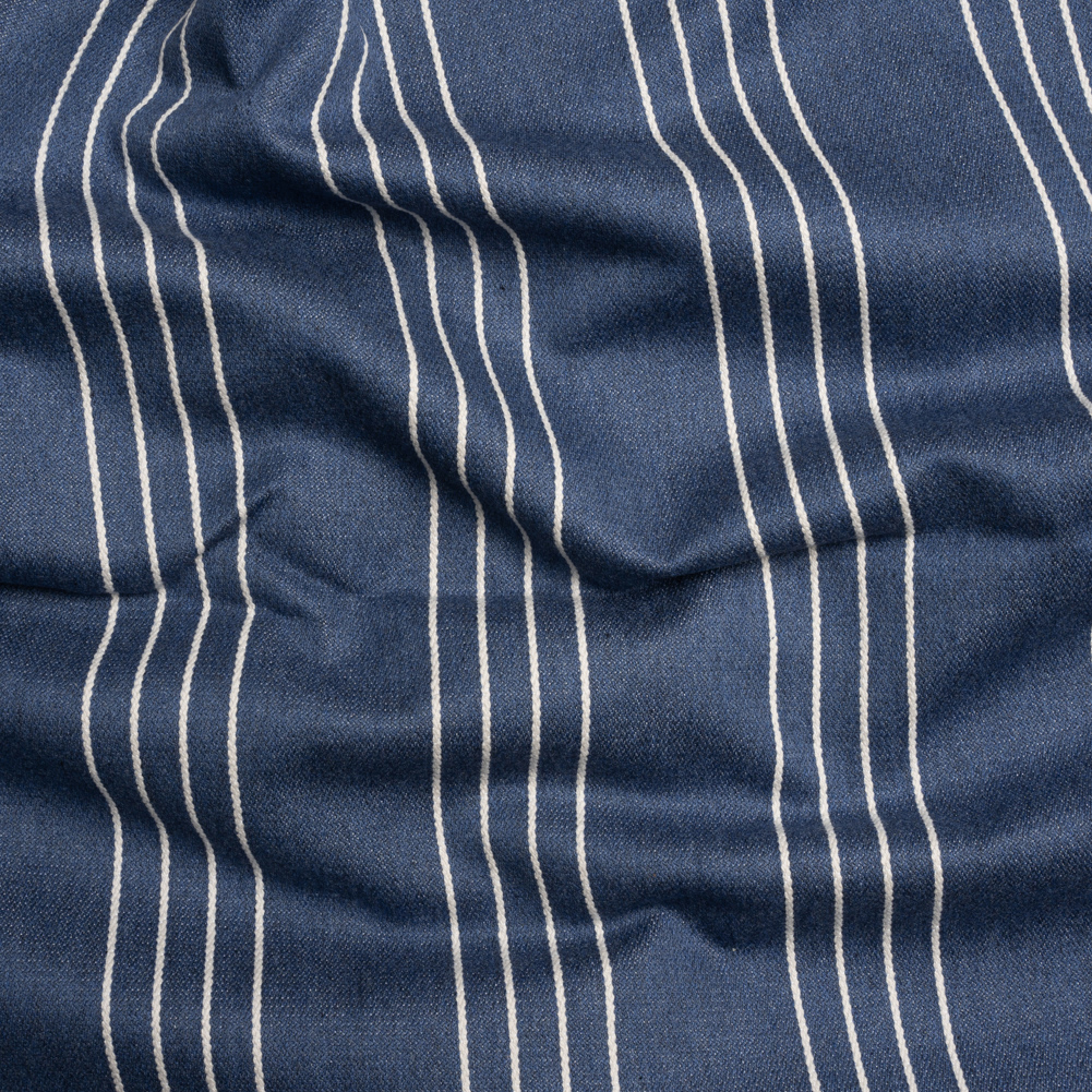Soft Textured Recycled Polyester Drapery Woven – Indigo – British Imported Soft Textured Recycled Polyester Drapery Woven – Indigo – British Imported