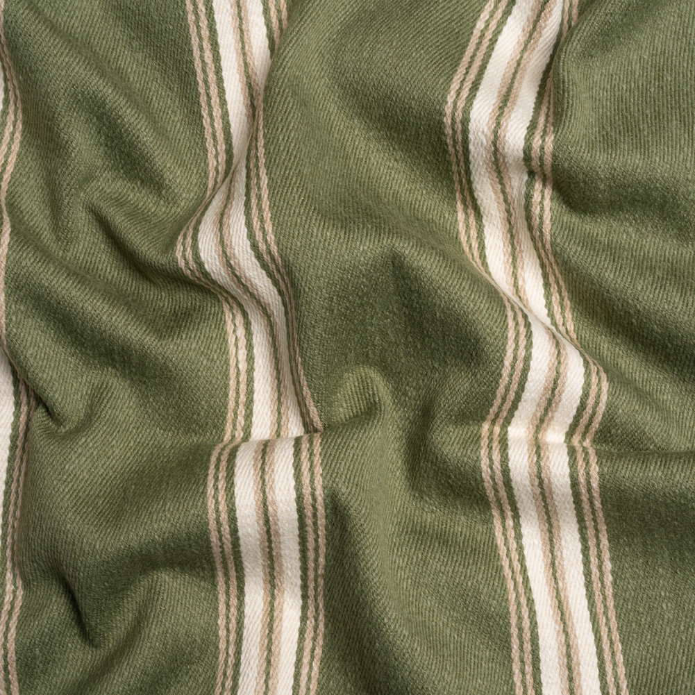 Cotton and Polyester Drapery Twill – Spruce Striped – British Imported Cotton and Polyester Drapery Twill – Spruce Striped – British Imported