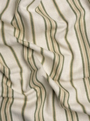 Polyester and Cotton Twill – Sage Herringbone Stripes – British Imported Polyester and Cotton Twill – Sage Herringbone Stripes – British Imported
