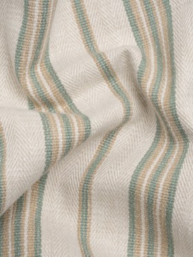Polyester and Cotton Twill – Seafoam Herringbone Stripes – British Imported Polyester and Cotton Twill – Seafoam Herringbone Stripes – British Imported