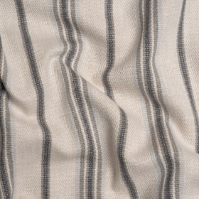 Polyester and Cotton Twill – Slate Herringbone Stripes – British Imported Polyester and Cotton Twill – Slate Herringbone Stripes – British Imported