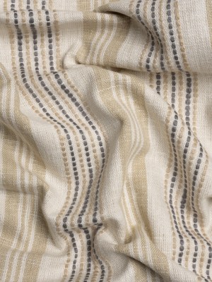 Cotton and Polyester Woven – Fawn Tactile Stripes – British Imported Cotton and Polyester Woven – Fawn Tactile Stripes – British Imported