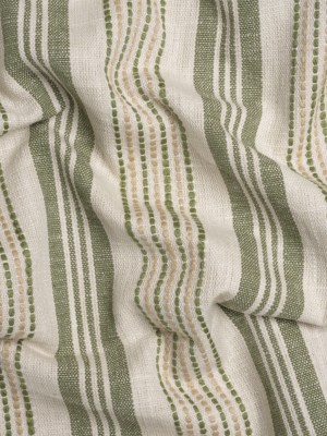 Cotton and Polyester Woven – Sage Tactile Stripes – British Imported Cotton and Polyester Woven – Sage Tactile Stripes – British Imported