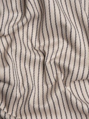 Cotton and Polyester Woven – Charcoal Tactile Chalk Stripes – British Imported Cotton and Polyester Woven – Charcoal Tactile Chalk Stripes – British Imported