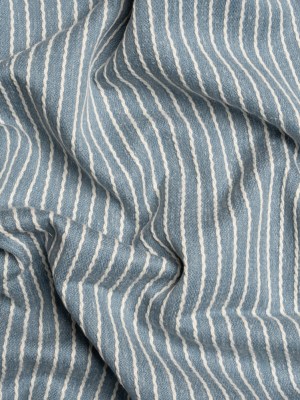Cotton and Polyester Woven – Denim Tactile Chalk Stripes – British Imported Cotton and Polyester Woven – Denim Tactile Chalk Stripes – British Imported