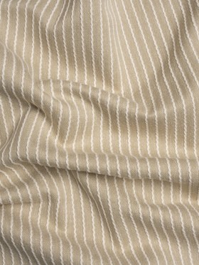 Cotton and Polyester Woven – Fawn Tactile Chalk Stripes – British Imported Cotton and Polyester Woven – Fawn Tactile Chalk Stripes – British Imported