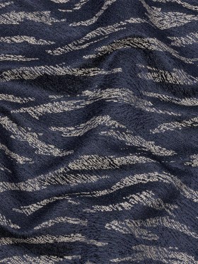 Drapery Jacquard – Midnight Tiger Stripes – British Imported Drapery Jacquard – Midnight Tiger Stripes – British Imported