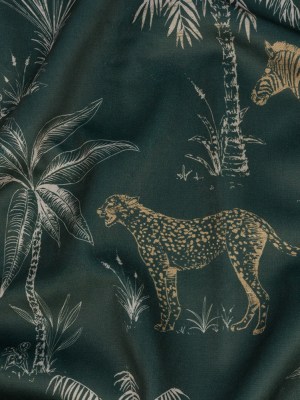 Printed Polyester Velvet – Fern Savannah Scene – British Imported Printed Polyester Velvet – Fern Savannah Scene – British Imported