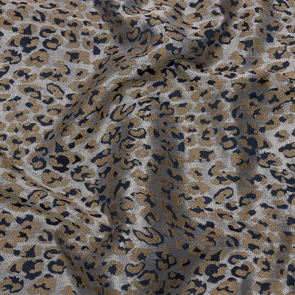 Drapery Jacquard – Midnight Leopard Spots – British Imported Drapery Jacquard – Midnight Leopard Spots – British Imported