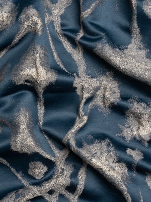 Metallic Drapery Jacquard – Ink Blurred Branches – British Imported Metallic Drapery Jacquard – Ink Blurred Branches – British Imported