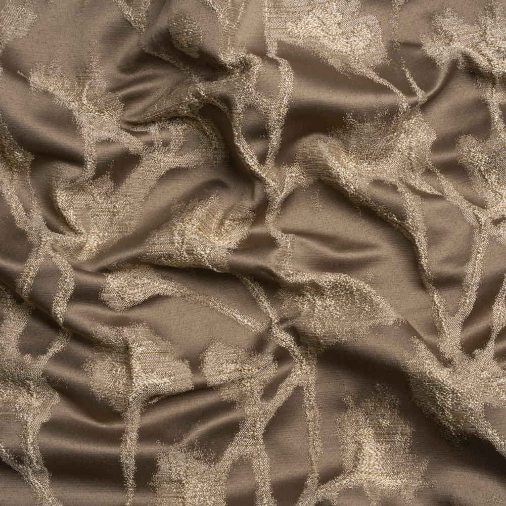 Metallic Drapery Jacquard – Mole Blurred Branches – British Imported Metallic Drapery Jacquard – Mole Blurred Branches – British Imported