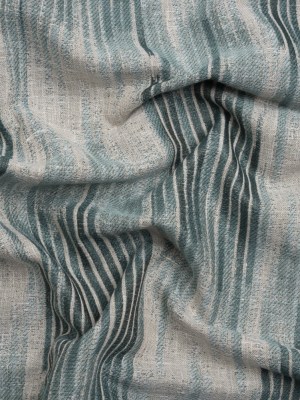Drapery Jacquard – Peacock Ikat Stripes – British Imported Drapery Jacquard – Peacock Ikat Stripes – British Imported