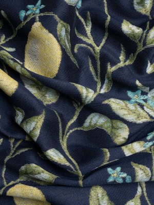 Drapery Jacquard – Ink Lemon Trees – British Imported Drapery Jacquard – Ink Lemon Trees – British Imported