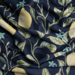 Drapery Jacquard – Ink Lemon Trees – British Imported Drapery Jacquard – Ink Lemon Trees – British Imported