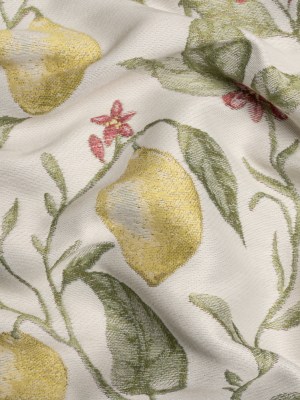 Drapery Jacquard – Lemon Yellow Lemon Trees – British Imported Drapery Jacquard – Lemon Yellow Lemon Trees – British Imported